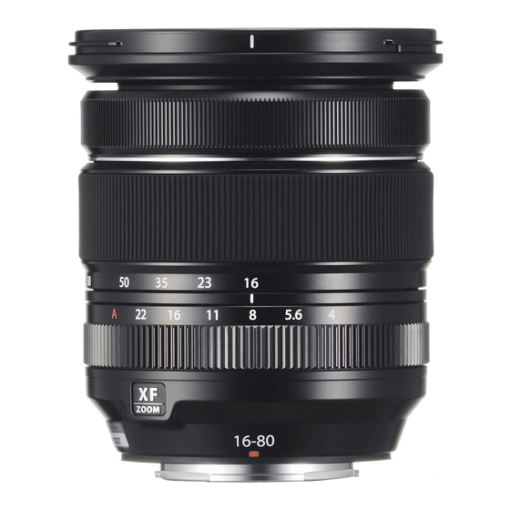 FujiFilm FUJINON LENS XF16-80mmF4 R OIS WR Handbuch
