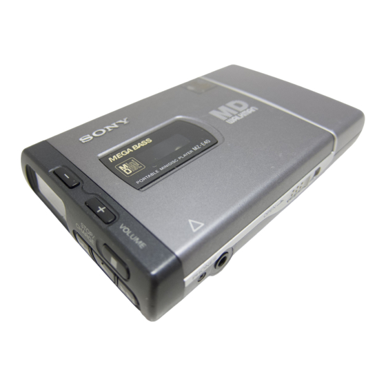 Sony MD Walkman MZ-E40 Handbücher