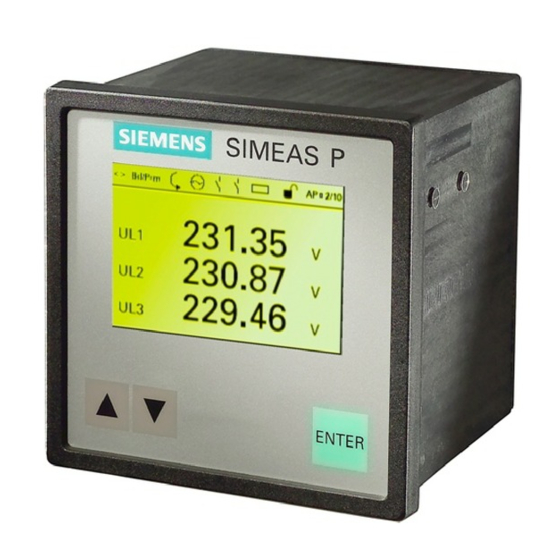 Siemens SIMEAS P Betriebsanleitung