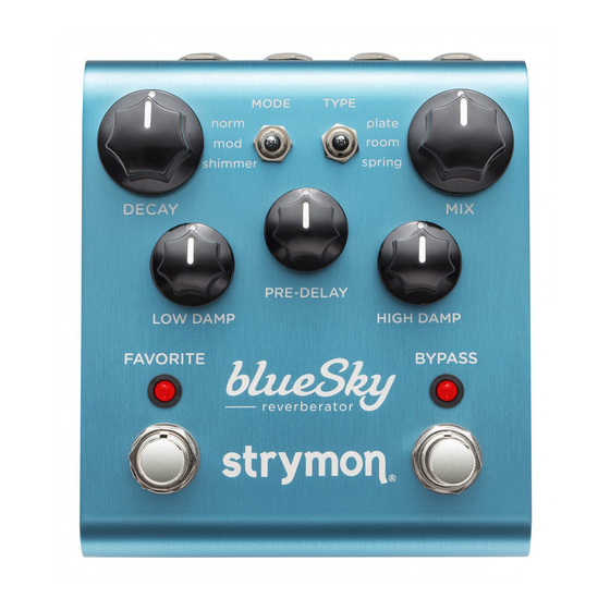 Strymon blueSky Handbücher