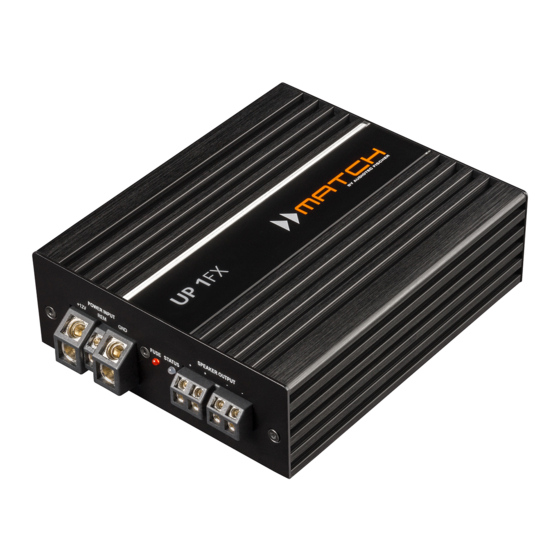 Audiotec Fischer match UP 1FX Bedienungsanleitung