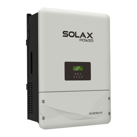 Solax X3-Retro Fit Kurzmontageanleitung