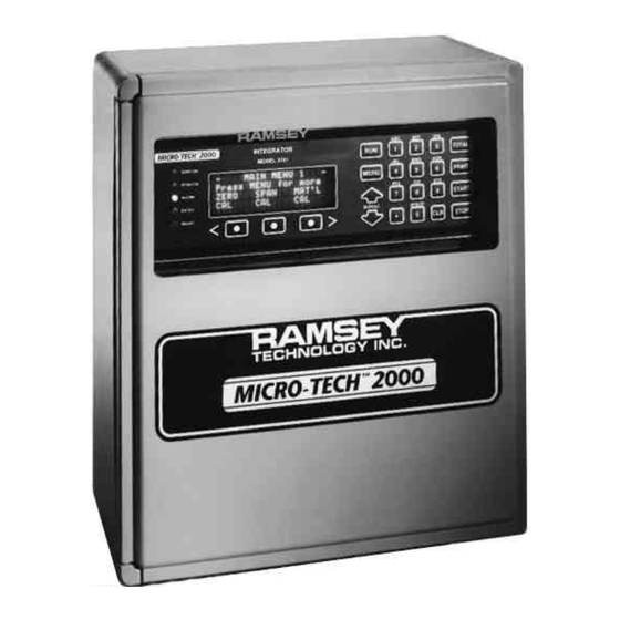 Ramsey MICRO-TECH 2000 Betriebsanleitung