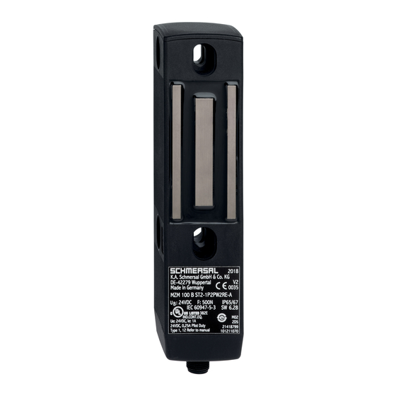 schmersal MZM 100 ST2-1P2P-A Test Hinweise Zur Bedienung