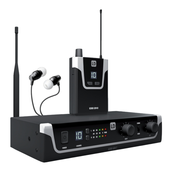 LD Systems U300 IEM Serie Bedienungsanleitung