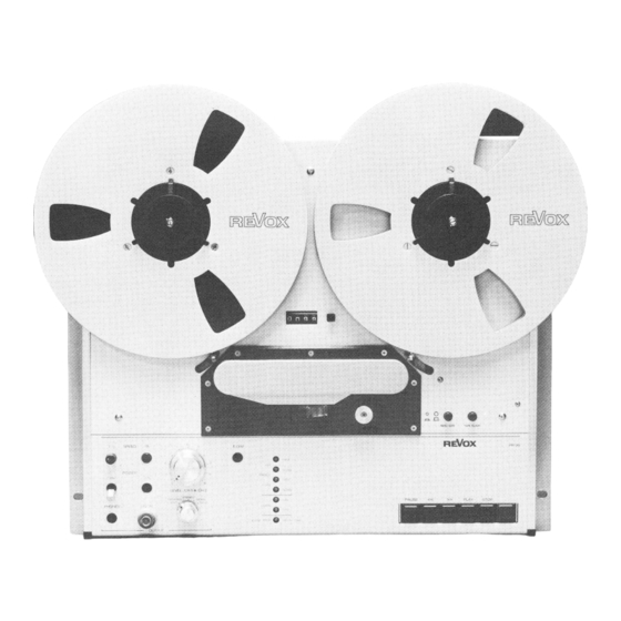STUDER REVOX PR99 Bedienungsanleitung