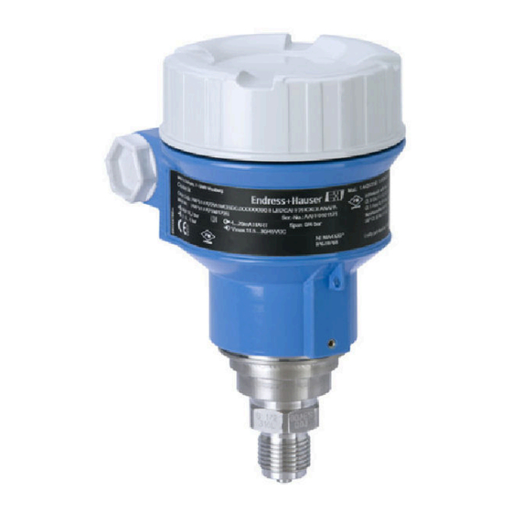Endress+Hauser Cerabar M PMC51 Kurzanleitung