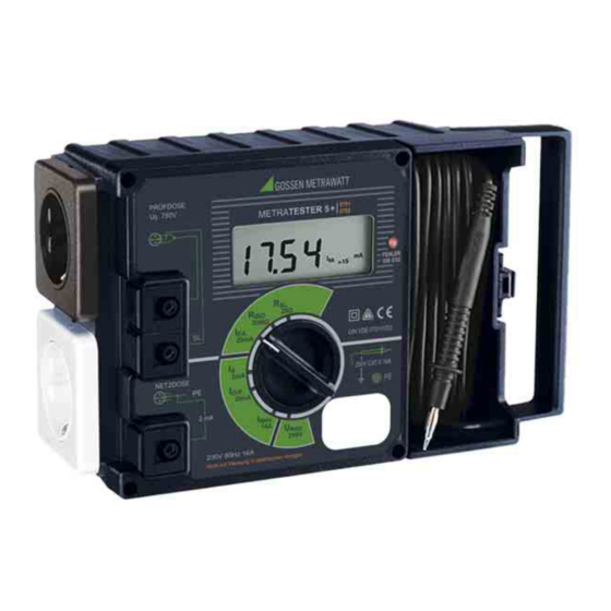Gossen MetraWatt METRATESTER 5+ Bedienungsanleitung