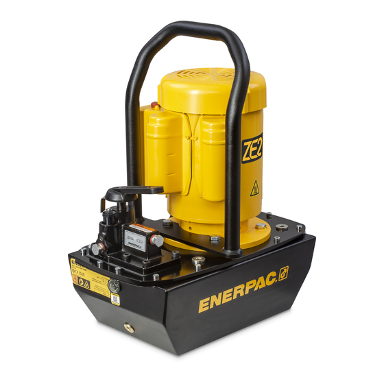 Enerpac ZE2 Serie Bedienungs- Und Wartungsanleitung