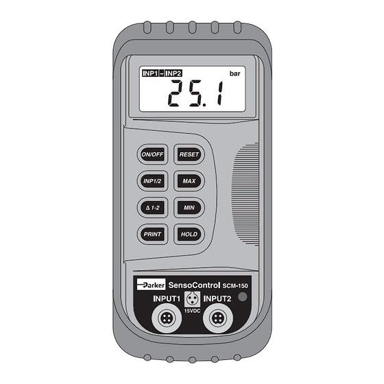 Parker SensoControl Serviceman SCM-150 Bedienungsanleitung