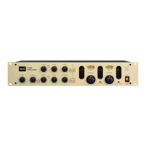 SPL TUBE VITALIZER Bedienungsanleitung
