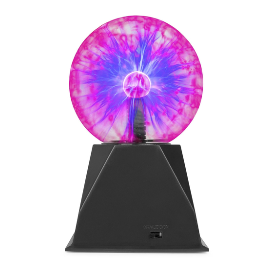 MAX LIGHT Plasma Ball Bedienungsanleitung