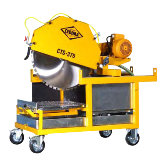 Cedima CTS-375 Betriebsanleitung, Wartungsanleitung Und Sicherheitshinweise