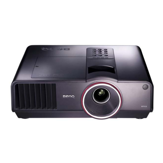 BenQ SP920 Benutzerhandbuch