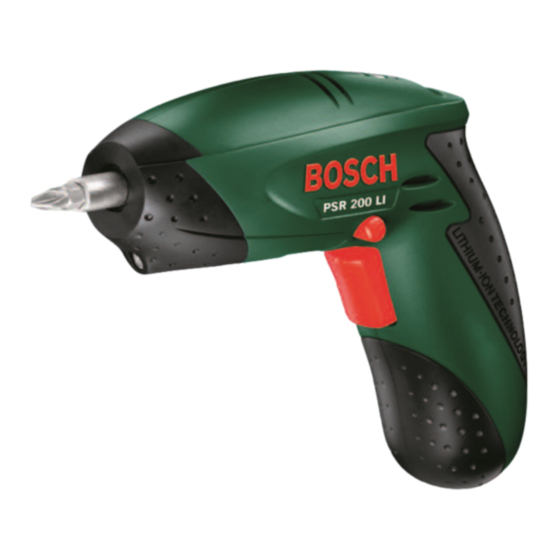 Bosch PSR 200 LI Handbücher