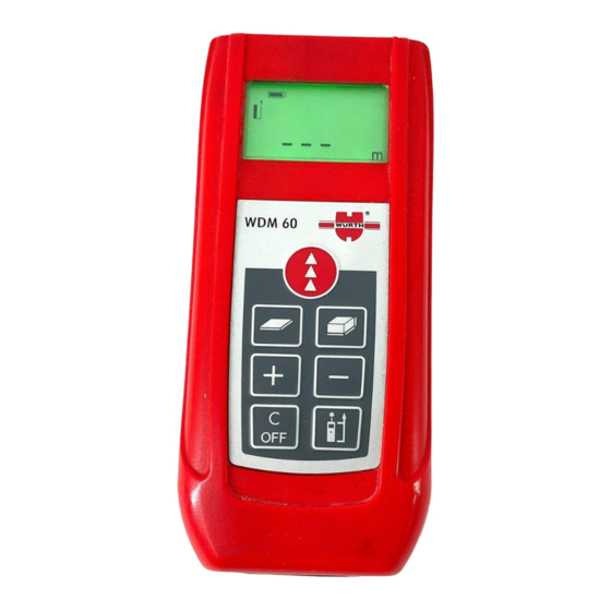 Würth master WDM 60 Bedienungsanleitung