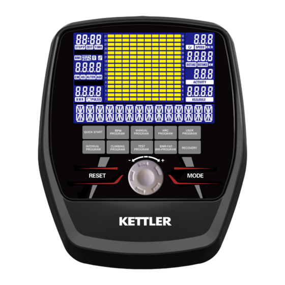 Kettler SITUS CYCLE 3+ Computer- Und Trainingsanleitung