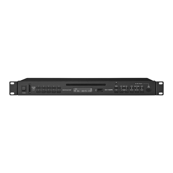 Monacor CD-113DPR Bedienungsanleitung