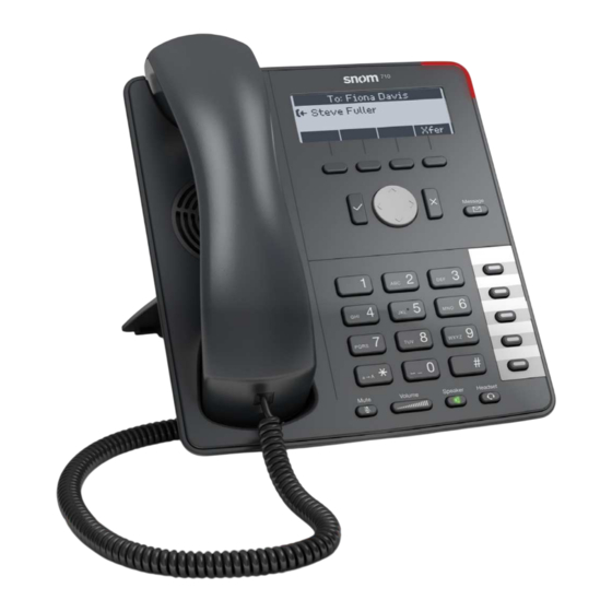 Snom 710 Schnellstartanleitung