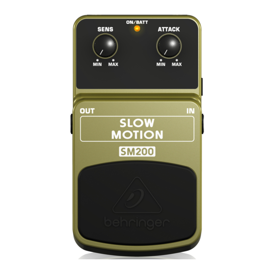 Behringer Slow Motion SM200 Handbuch