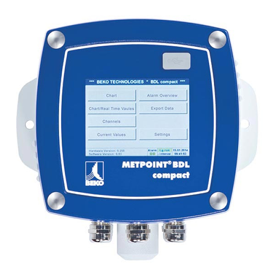 Beko METPOINT BDL compact Installation Und Betriebsanleitung