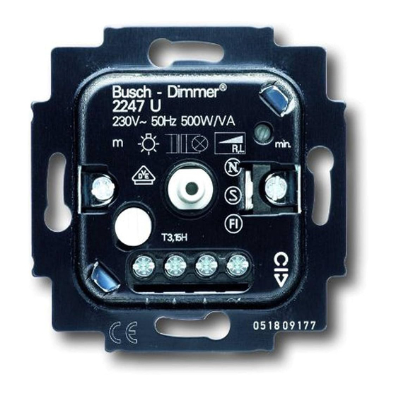 Busch-Jaeger Busch-Dimmer 2247 Betriebsanleitung