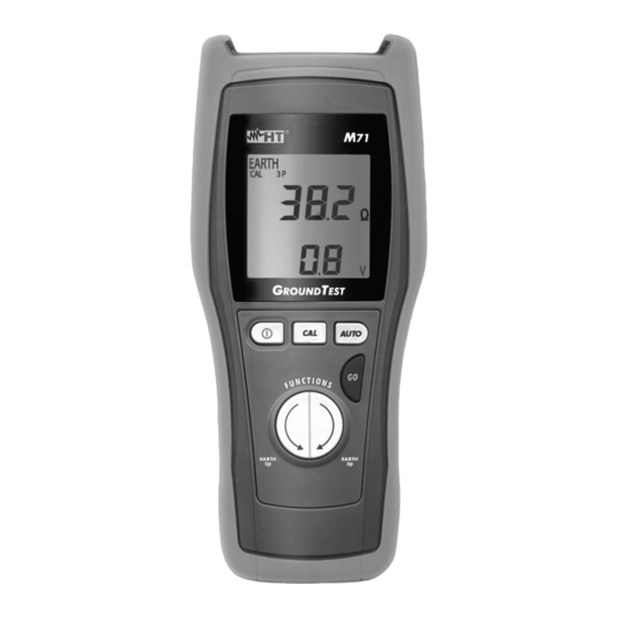 HT Instruments GroundTest M71 Kurzanleitung