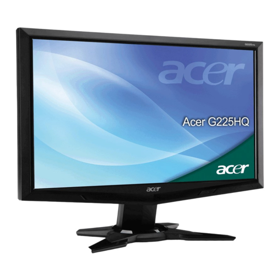 Acer G225HQV Bedienungsanleitung