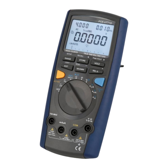 PCE Instruments PCE-UT71D Bedienungsanleitung