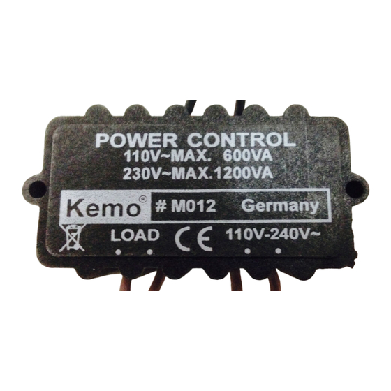 Kemo Electronic MO12 Anschlussbeispiel
