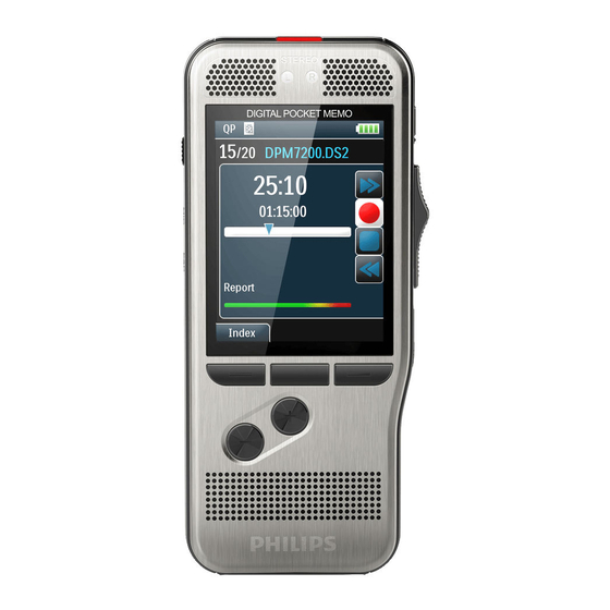 Philips POCKET MEMO DPM7700 Handbücher