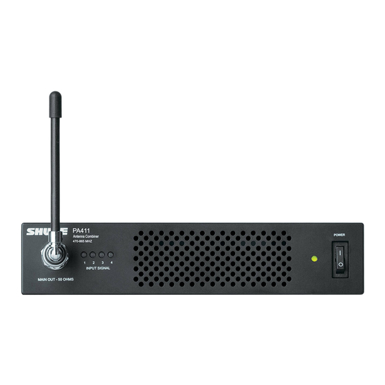Shure PA411 Bedienungsanleitung