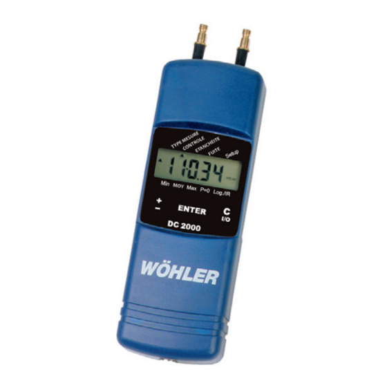 Wohler DC 2000 PRO Bedienungsanleitung