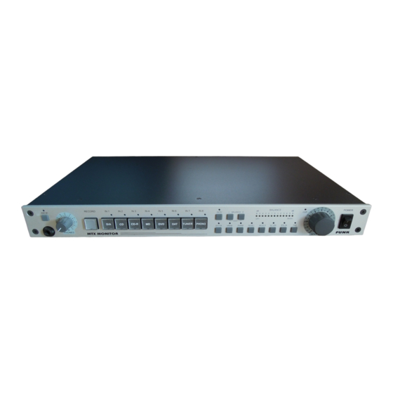 Funk Tonstudiotechnik mtx-monitor v3a Bedienungsanleitung