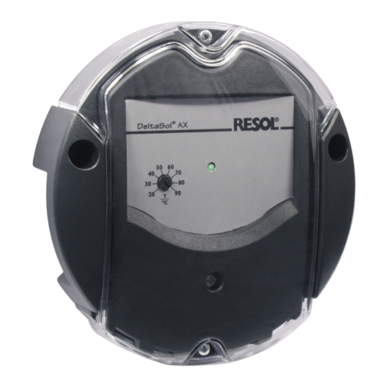 Resol DeltaSol AX Handbuch