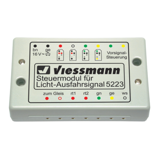 Viessmann 5223 Bedienungsanleitung