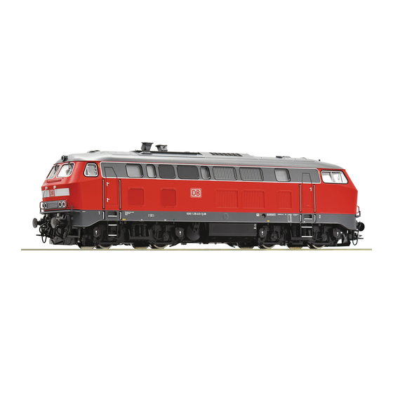 roco BR 218 Bedienungsanleitung