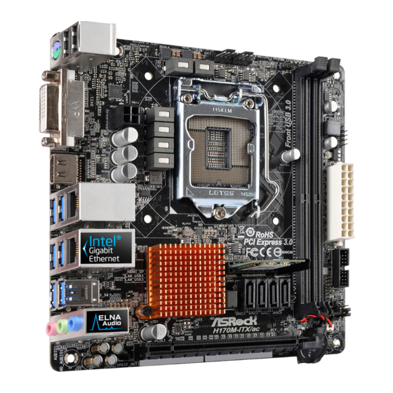 ASROCK H170M-ITX/ac Bedienungsanleitung