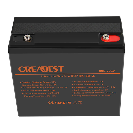 Creabest VB Serie Bedienungsanleitung