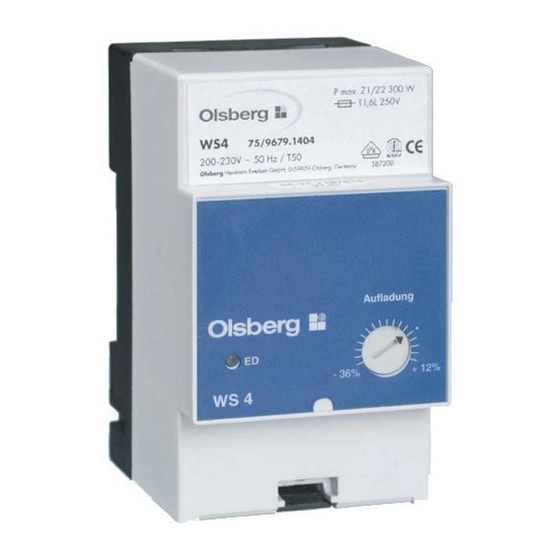 Olsberg WS 4 Anleitung