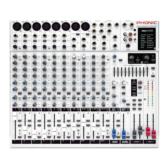 Phonic Helix Board 18 FireWire Bedienungsanleitung