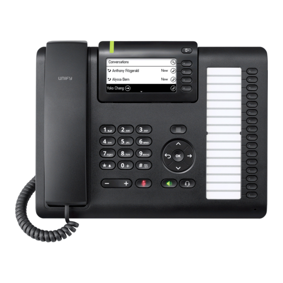 Unify OpenScape Desk Phone CP400 Installations- Und Kurzanleitung