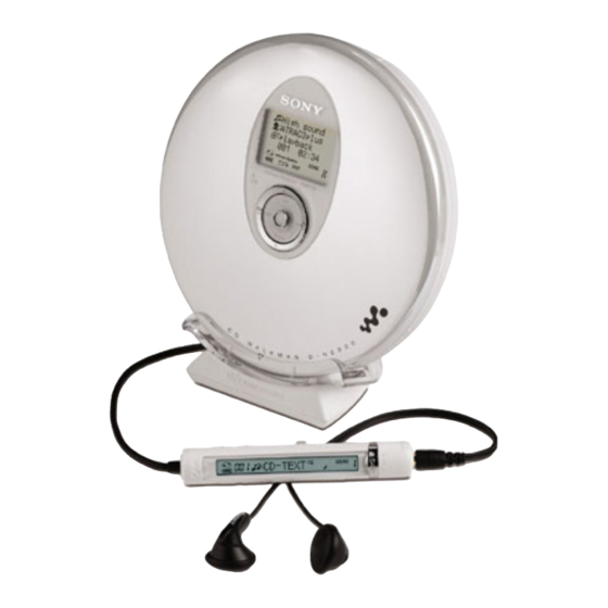 Sony D-NE800 Bedienungsanleitung