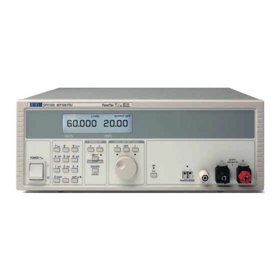 TTI QPX1200 Bedienungsanleitung
