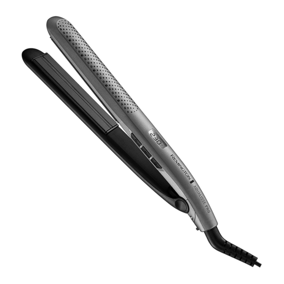 Remington Aqualisse Pro Straightener Bedienungsanleitung