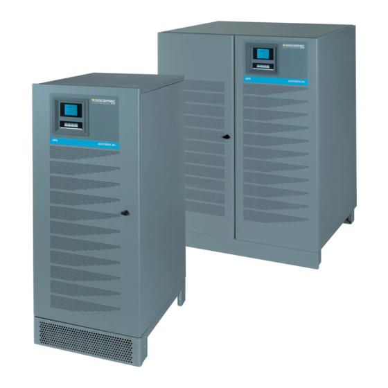 SOCOMEC UPS MASTERYS IP + Installations- Und Bedienungsanleitungen