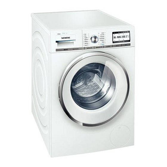 Siemens WM16Y890 Gebrauchs- Und Aufstellanleitung
