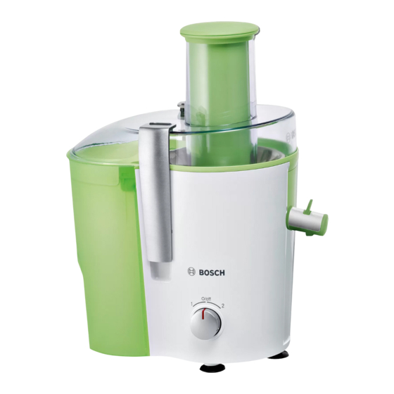 Bosch VitaJuice MES25 Serie Handbücher