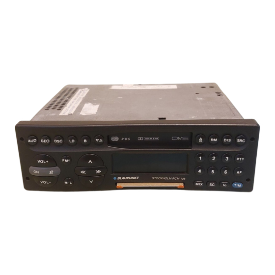 Bosch Blaupunkt Heidelberg RCM 126 Einbauanleitung
