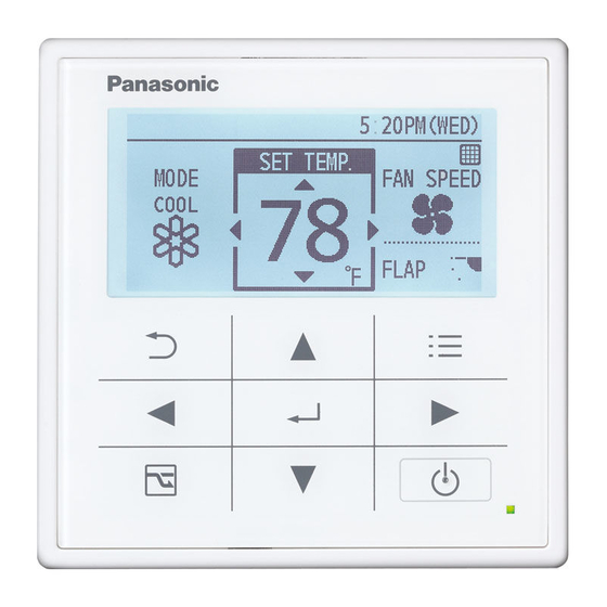 Panasonic CZ-RTC5 Kurzanleitung